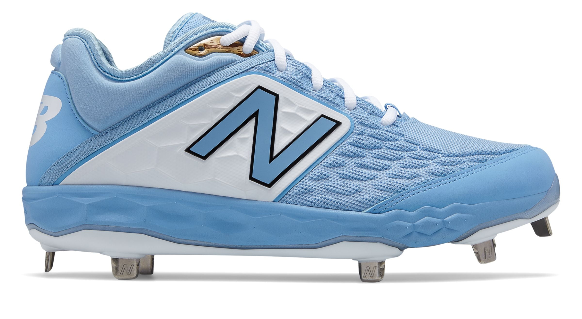 New Balance Low Cut 8v8 Metal Baseball Cleat Mens Shoes Blue with White