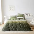 thumbnail image 2 of Housse de Couette Verte Grand 100 % Coton Vert Foncé Ensemble 3 Pcs 1, 2 of 7