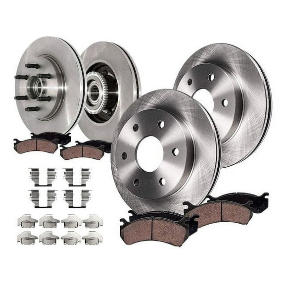 Front and Rear Brake Pad and Rotor Kit - Compatible with 2004 - 2008 Ford F-150 2005 2006 2007