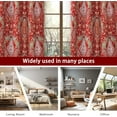 thumbnail image 6 of DriftAway Christopher Peacock Floral Pattern Energy Saving Thermal Insulated Blackout Window Curtain Grommet 2 Layers 2 Panels 52 Inch by 84 Inch Red, 6 of 7