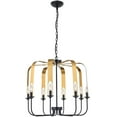 thumbnail image 5 of Vanity Art Lantern 8 Lights Modern Geometric Chandelier Lighting Farmhouse Candle Ceiling Light Fixtures for Living Room Kitchen Dining Room MLT2208LT-EP-BK, 5 of 8