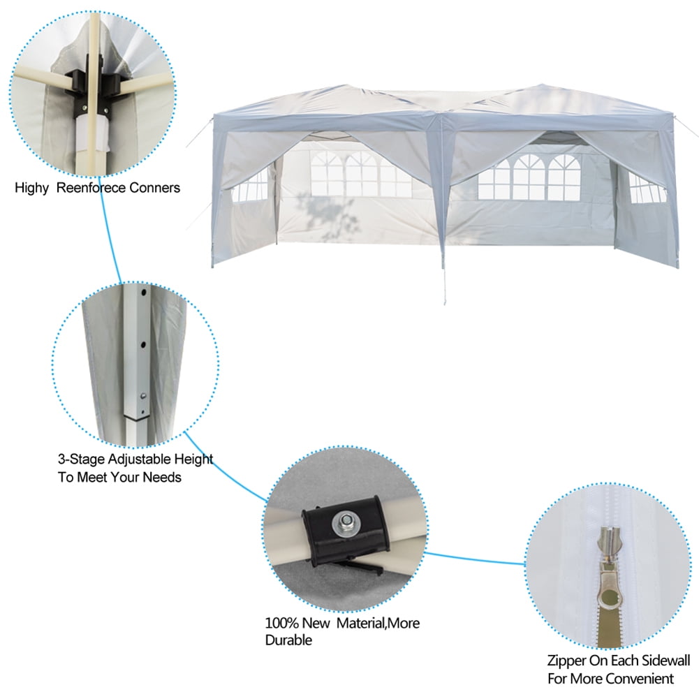 Aimee Lii 120"x240" Canopy Tent Awnings for Decks, Backyard Canopy Gazebo, Outdoor Tent Canopy for Wedding Party Event Tent, White Aimee Lii 120"x240" Canopy Tent Awnings for Decks, Backyard Canopy Gazebo, Outdoor Tent Canopy for Wedding Party Event Tent, White