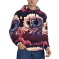 thumbnail image 2 of Sikiie Cute Flower Owl Men's Hoodie, Essentials Hoodie, Sweatshirt, Pullover Hooded Sweatshirt for Men-XX-Large, 2 of 7