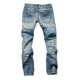 thumbnail image 2 of Mens Plus Size Nostalgia Jeans Straight Button Slim Jeans, 2 of 3