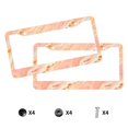 thumbnail image 4 of A Pair Of License Plate Frame Sunscreen Corrosion Resistant Rust 12.3×6.3in With Accessories Suitable For Any Car Peachpuff Marble_2, 4 of 8