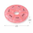 thumbnail image 3 of Pill Organizer, Green Round 7 Compartments Weekly Portable Pill Case, 1 Pack Compact 3.5 Inch Travel Pill Holder, for Daily Medication Vitamin Supplement Storage Outdoor Pocket Purse Carry, 3 of 5