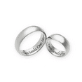 thumbnail image 3 of 7mm Stainless Steel Men Women Wedding Rings - Two Souls One Heart Couples Ring Set, His and Hers Wedding Band, Size 6 to 14, 3 of 4