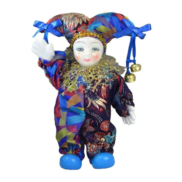 HILABEE Porcelain Clown Doll Antique Doll 7.87'' Valentine Day Gift for Kids Jester Doll