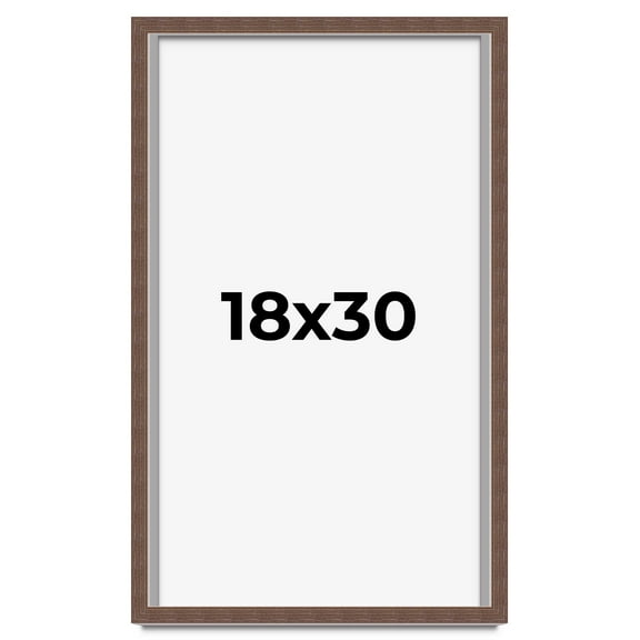 18x30 Shadow Box Frame Brown | 1.125 inches Deep Real Wood Rustic Shadowbox Display Frame | UV