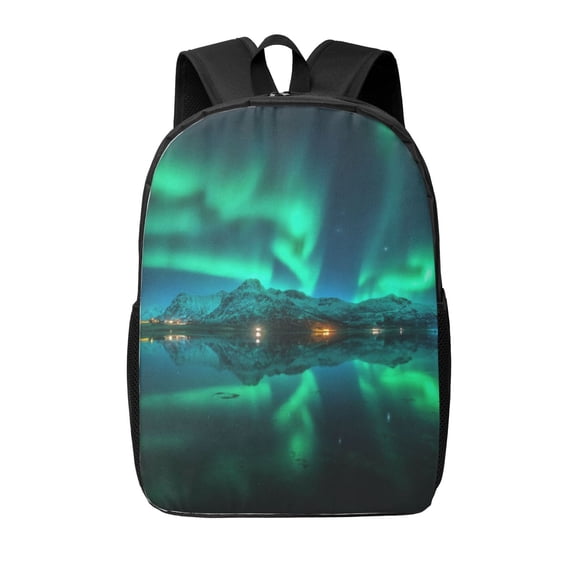 Xecao Northern Lights print Travel Backpack, Large Computer Backpack for Men Women, College School Rucksack Book Bag