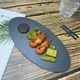 thumbnail image 5 of Forma ovalada Placa de pizarra Restaurante Steak Sushi Mostrar plato Plato Black Shipstone Pan, 5 of 6