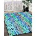 thumbnail image 2 of Ahgly Company Indoor Rectangle Patterned Steel Blue Area Rugs, 4' x 6', 2 of 6