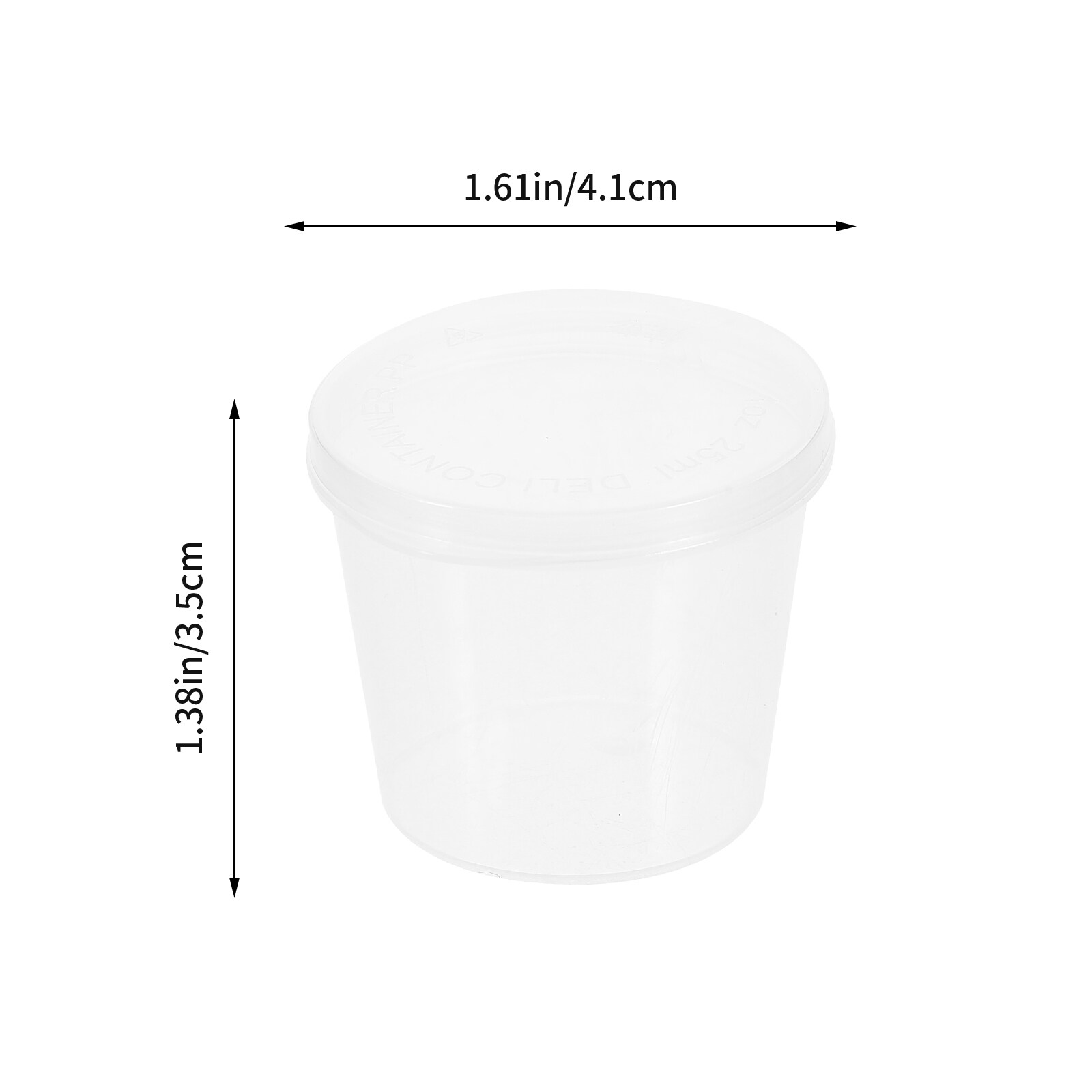 100Pcs Sauce Takeaway Cups Plastic Salad Sauce Cups Condiment Container with Lids