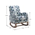 thumbnail image 2 of Luccalily Rocking Accent Chair,Upholstered Glider Chair with Fabric Padded Seat and Solid Wood Base, Armchair with Side Pocket for Nursery,Modern Design for Living Room, Bedroom, 2 of 11