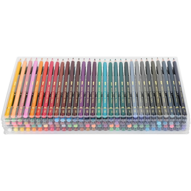 Lot de 72 crayons de couleur, Ensemble de crayons gras pour dessin, fo –