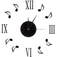 thumbnail image 1 of nipocaio Bois Horloges Murales Note de Musique Autocollant Notes de Musique 3D et Chiffres Romains Vinyle Disque Design d'Intérieur Moderne Décoration d'Intérieur, 1 of 5