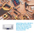 thumbnail image 4 of maskred 200 Pcs Machine Screws Craftsmanship Nut Washer Industrial Supplies Flat Screw Multiple Sizes Multipurpose Replaced Part, 4 of 6