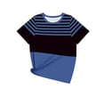 thumbnail image 6 of Womens T Shirt Short Sleeve Crew Neck Basic Color Block Tee Tops Spring Summer Tops Trendy Business Causal Outfits Work Blouses, 6 of 6
