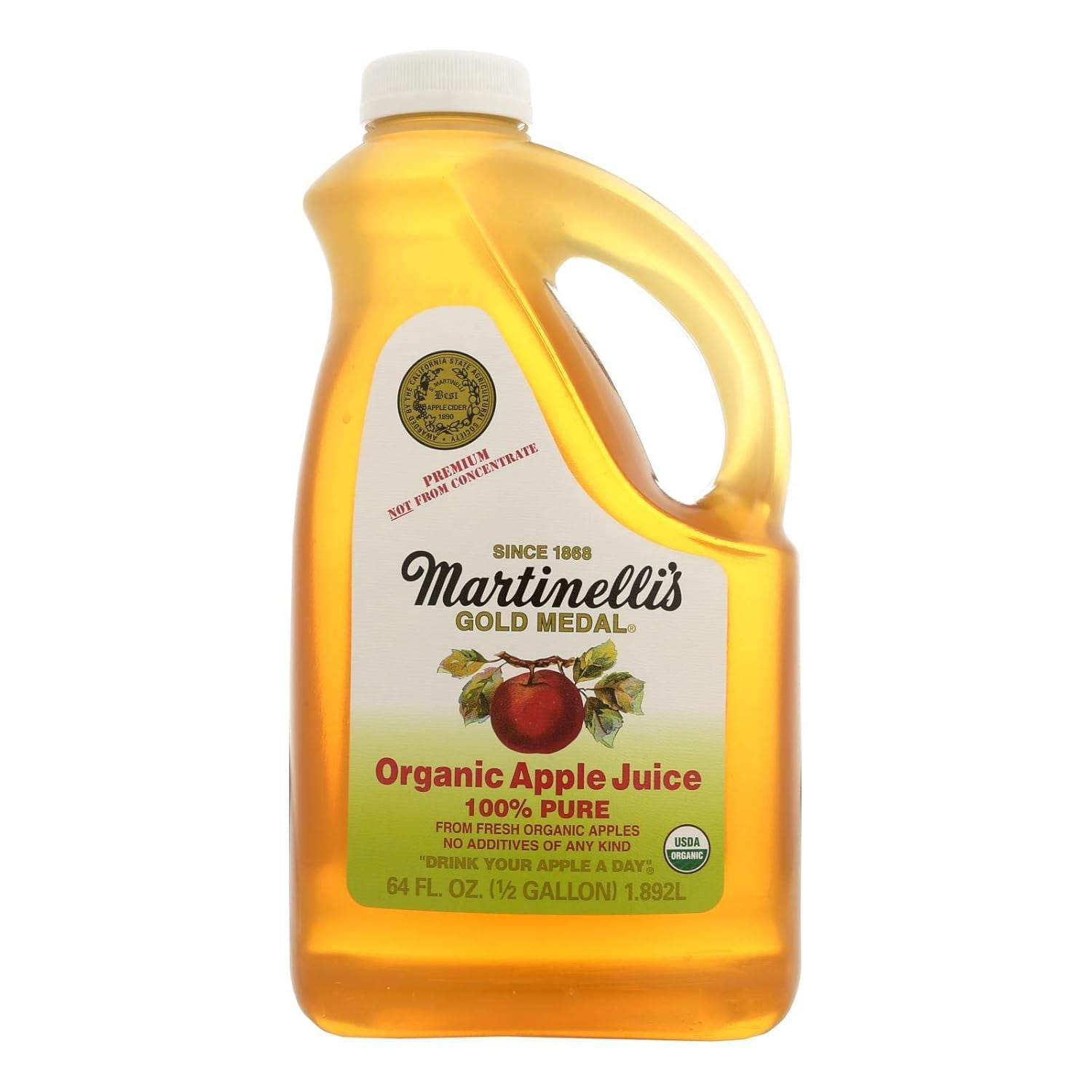 (6 Pack)Martinelli's 100% Pure Apple Juice, 64 Fl Oz