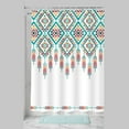 thumbnail image 4 of Shower Curtain 36x72Inch stall Narrow Partition Fabric Shower Curtain, Green Geometric Waterproof Polyester Fabric Shower Curtain for Bathroom, Western Shower Curtain, 4 of 5