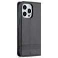 thumbnail image 3 of SaniMore for iPhone 14 Pro Max 6.7" PU Leather Case, Solid Color Magnetic Closure Flip Wallet Cover Built-in 3 Card Slots & Multi-Angle Kickstand Full Body Protective Shell, Black, 3 of 8