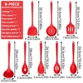 thumbnail image 7 of 8 Piece Silicone Cooking Utensils Set, Red Kitchen Utensils with Spatula,Turner, Slotted Spoon, Pasta Server, Soup Ladle, Kitchen Gadgets Tools Sets for Non-Stick Cookware, 7 of 7