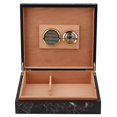 thumbnail image 1 of Vintage Mini Portable Humidor Cigar Box Wooden Cigarette Container Storage Case (Marble), 1 of 4