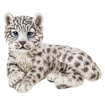 Hi-Line Gifts 10.25" Snow Leopard Cub Outdoor Garden Statue