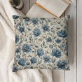 Feiri Flower Pattern Short Plush Pillowcase 1Piece Square Pillow Cover