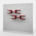 thumbnail image 6 of Ada Home Decor Floating Shelves for Wall Storage, 29.53" W x 7.87" D Geometric Wall Shelf Organizer, Modern Shelf for Wall Decor, Burgundy, 6 of 7