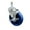 Swivel - Top Lock Brake - Blue, variant on 4 Inch Solid Polyurethane Swivel 3/8 Inch Stem Caster Set with Total Lock Brake