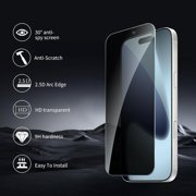 2 Pack iPhone 17 Pro Privacy Screen Protector, 9H Anti Spy Dark Tempered Glass Screen Protector for iPhone 17 Pro, Easy Installation, Bubble Free