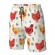 thumbnail image 4 of Balery Flower Chicken Traje de Baño Estilo Hawaiano para Hombre, Shorts de Secado Rápido con Bolsillos-3X-Large, 4 of 6