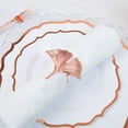 thumbnail image 2 of Efavormart 4 Pack | Rose Gold Gingko Leaf Napkin Rings, Linen Napkin Holders - Metallic Ornate Design - Blush, 2 of 10