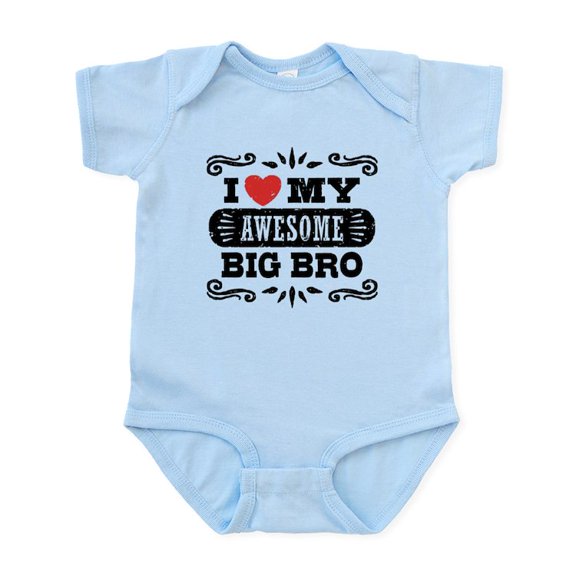 CafePress - I Love My Awesome Big Brother Infant Bodysuit - Baby Light Bodysuit, Size Newborn - 24 Months