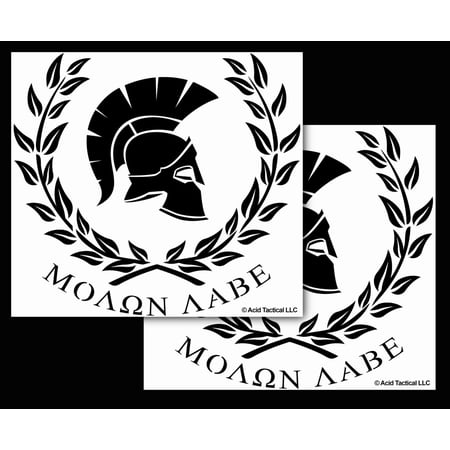 Acid Tactical 8" MOLON LABE Vinyl Car Truck Window Sticker 2PK BLACK