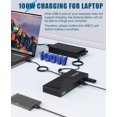 thumbnail image 4 of Estación de acoplamiento WAVLINK USB C 3 para monitores 4K @60Hz con PD de 100 W, 4 of 7