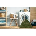 thumbnail image 2 of Ahgly Company Machine Washable Indoor Round Transitional Chocolate Brown Area Rugs, 4' Round, 2 of 7