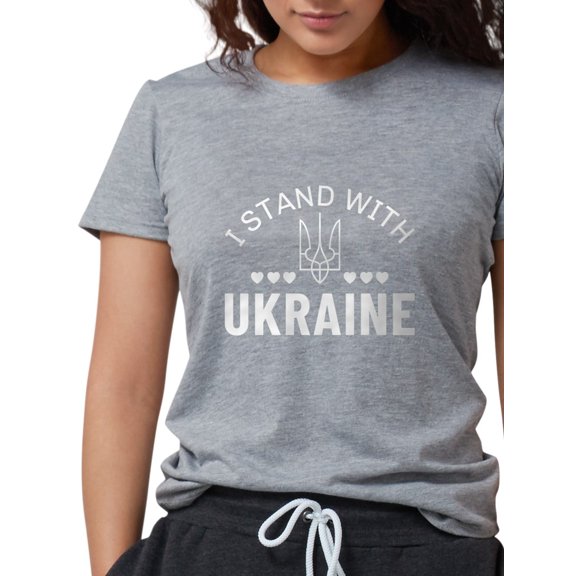 CafePress - I Stand With Ukraine Womens Tri Blend T Shirt - Womens Tri-blend T-Shirt