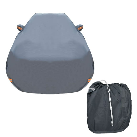 munirater Car Cover Waterproof All Weather Protect Gray Replacement for Sedan Length up to 202 L