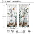 thumbnail image 6 of Eucalyptus Kitchen Curtains 27.5W X 39L Inch 2 Panels Rod Pocket Farmhouse Rustic Botanical Vintage Green Leaf Small Cafe Curtain Plant Bottle Wood Window Drapes Treatment Bathroom Home Decor, 6 of 6