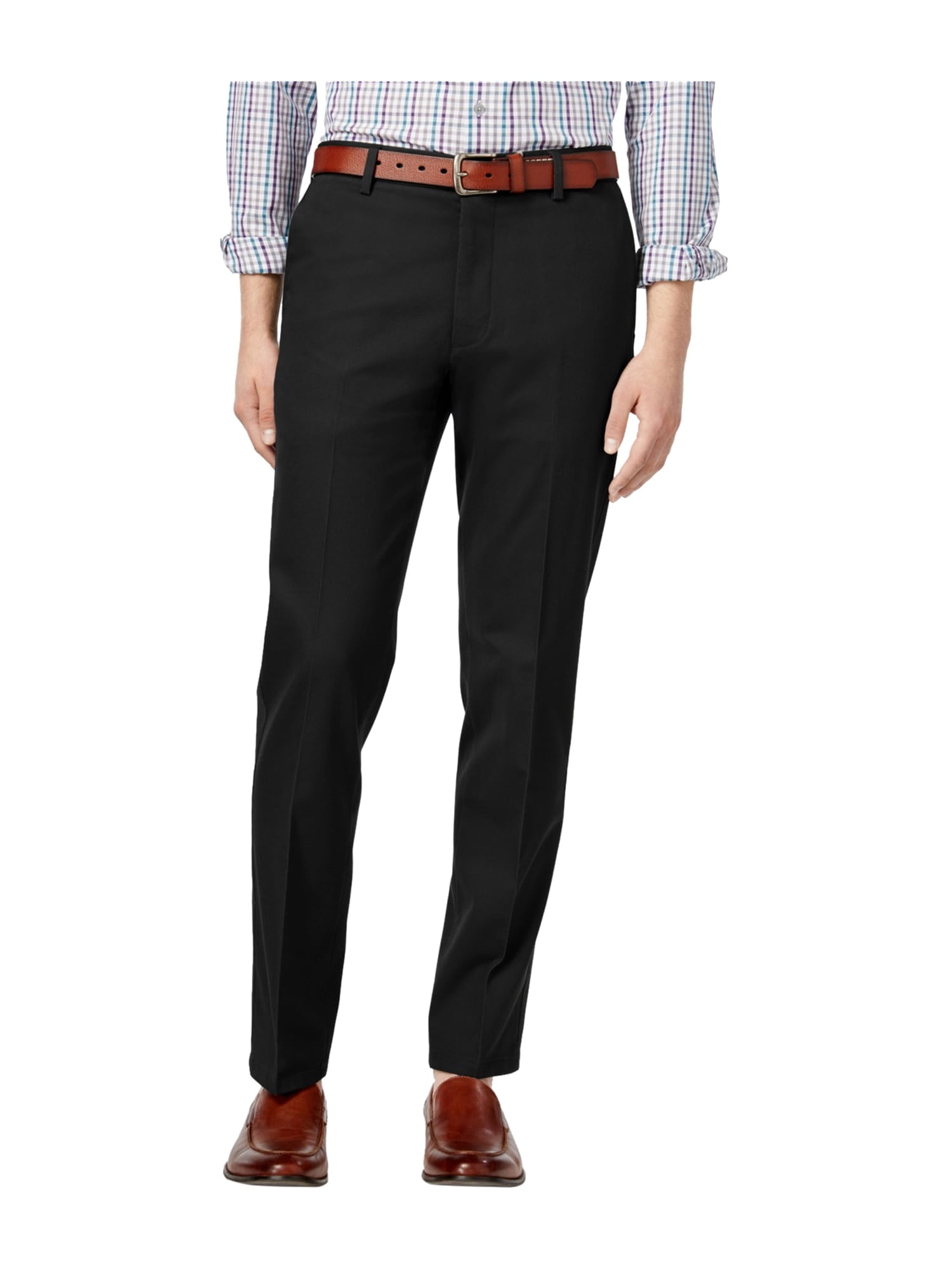 mens slim black chinos