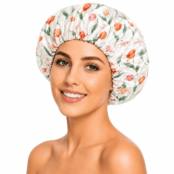 Keeygo Reusable Waterproof Shower Cap, 20 to 24 inches,