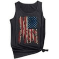 thumbnail image 2 of OAVQHLG3B 4th of July Outfits for Women American Flag T Shirt O-Neck Sleeveless Patriotic Shirts Flag Print Tank Tops Shirts, 2 of 3
