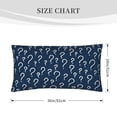 thumbnail image 2 of Kdxio Question Marks Pattern Pillowcase with Envelope Closure,20" x 36" Pillow Cases,Gifts for Men or Women-No pillow, 2 of 5
