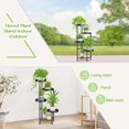 thumbnail image 6 of Plant Stand Indoor Outdoor, 5 Tier Metal Flower Pot Shelf Holder Clearance, Tall Corner Rack for Multiple Plants, Modern Organizer Display for Patio Orchid Office Porch Living Room Garden, Black, 6 of 14