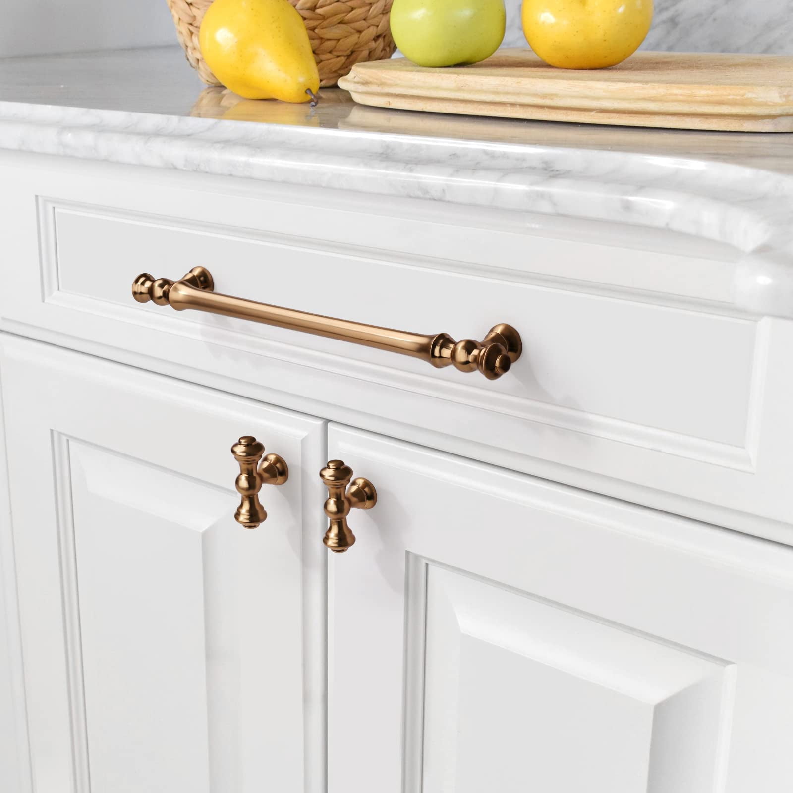 6 Pack Brushed Brass Cabinet Pulls Gold Kitchen Cabinet Handles Hardware For Cupboard Drawer Doors Bathroom Furniture