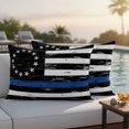 thumbnail image 5 of Independence Day Pillow Covers 2 Pack Watercolor U. S. Flag Cute Rottweiler Butterfly Retro Pillowcase Waterproof Outdoor Throw Pillow Cover for Patio Balcony Rectangular Cushion 20”x12”, 5 of 9