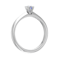 thumbnail image 2 of 1/5 Carat Prong Set Solitaire Diamond Engagement Ring Band in 14K White Gold (Ring Size 9.75), 2 of 5