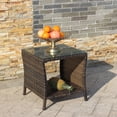 thumbnail image 3 of Cterwk Outdoor Patio Coffee Table with Tempered Glass, 3 of 6